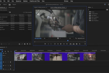 adobe premiere for mac main interface