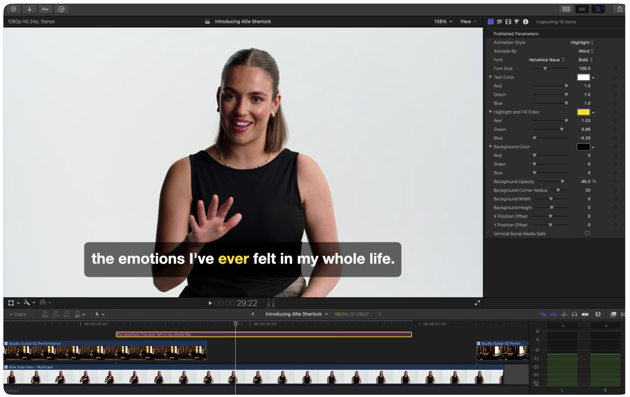 final cut pro ai features - transcription