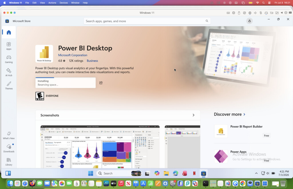 how to run Power BI on Mac - Microsoft Store