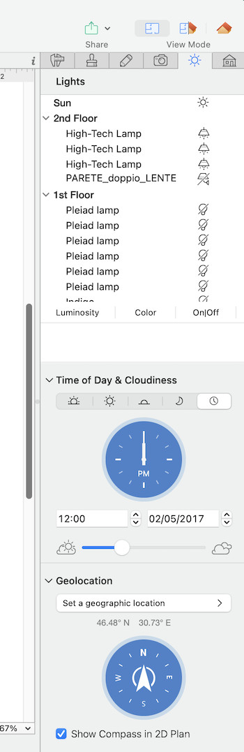 light settings live home 3d mac