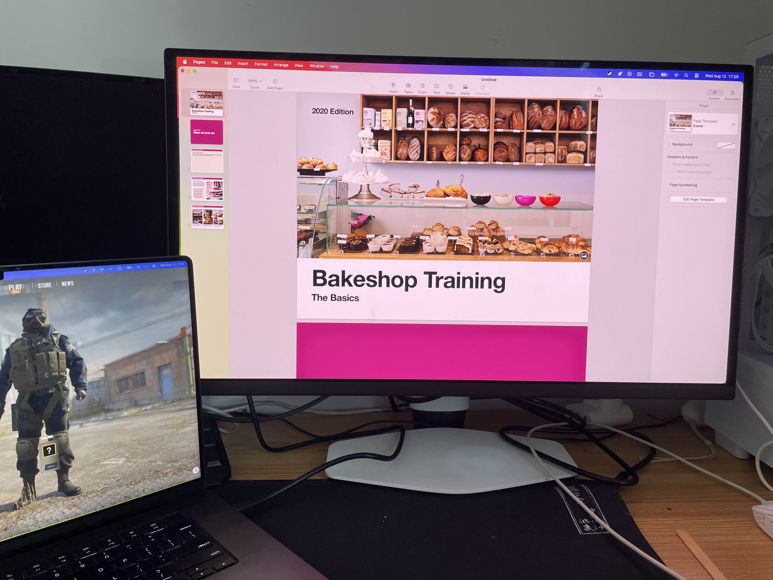BenQ EX271UZ monitor used as second display with Mac