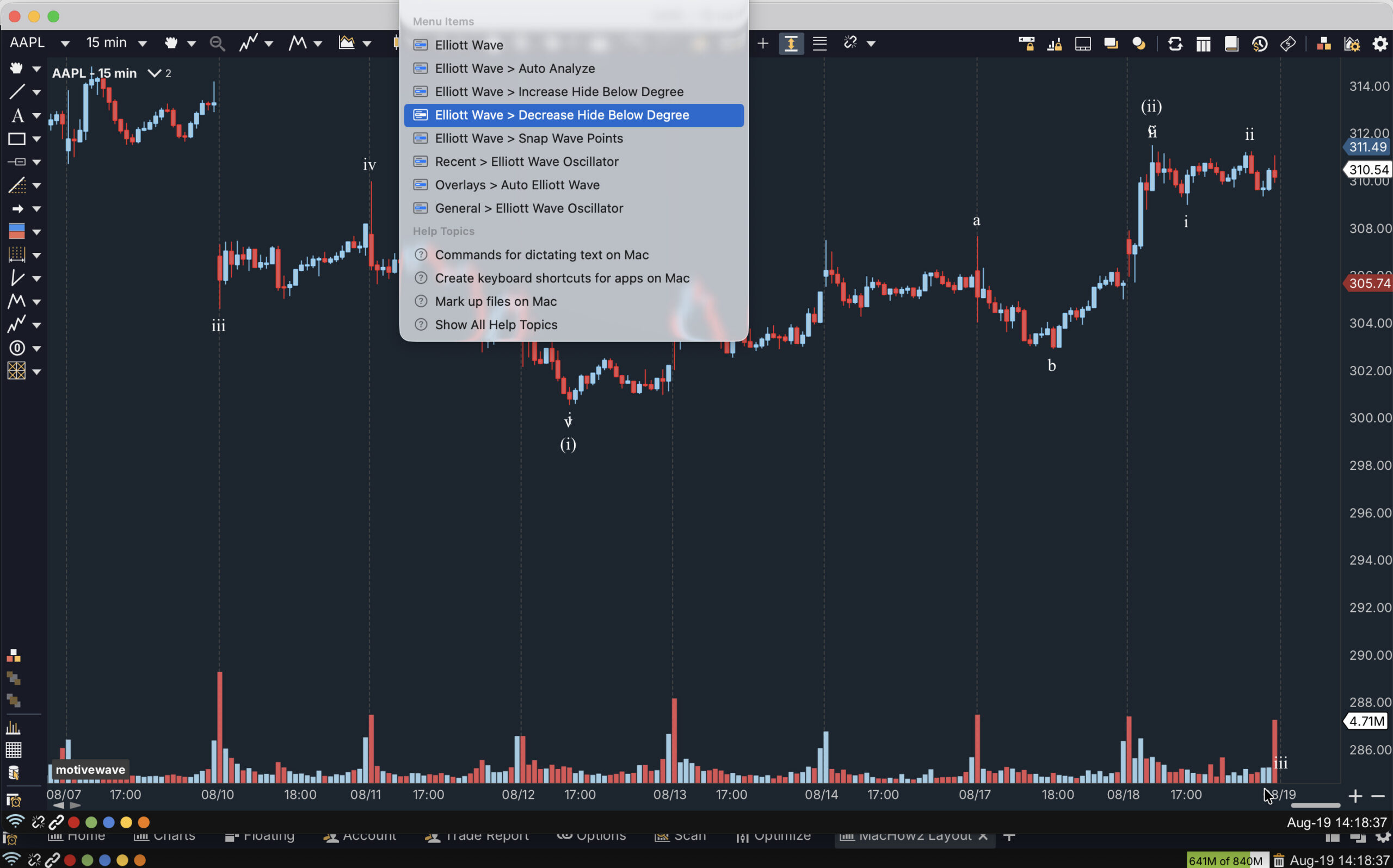 Elliot Wave options motivewave