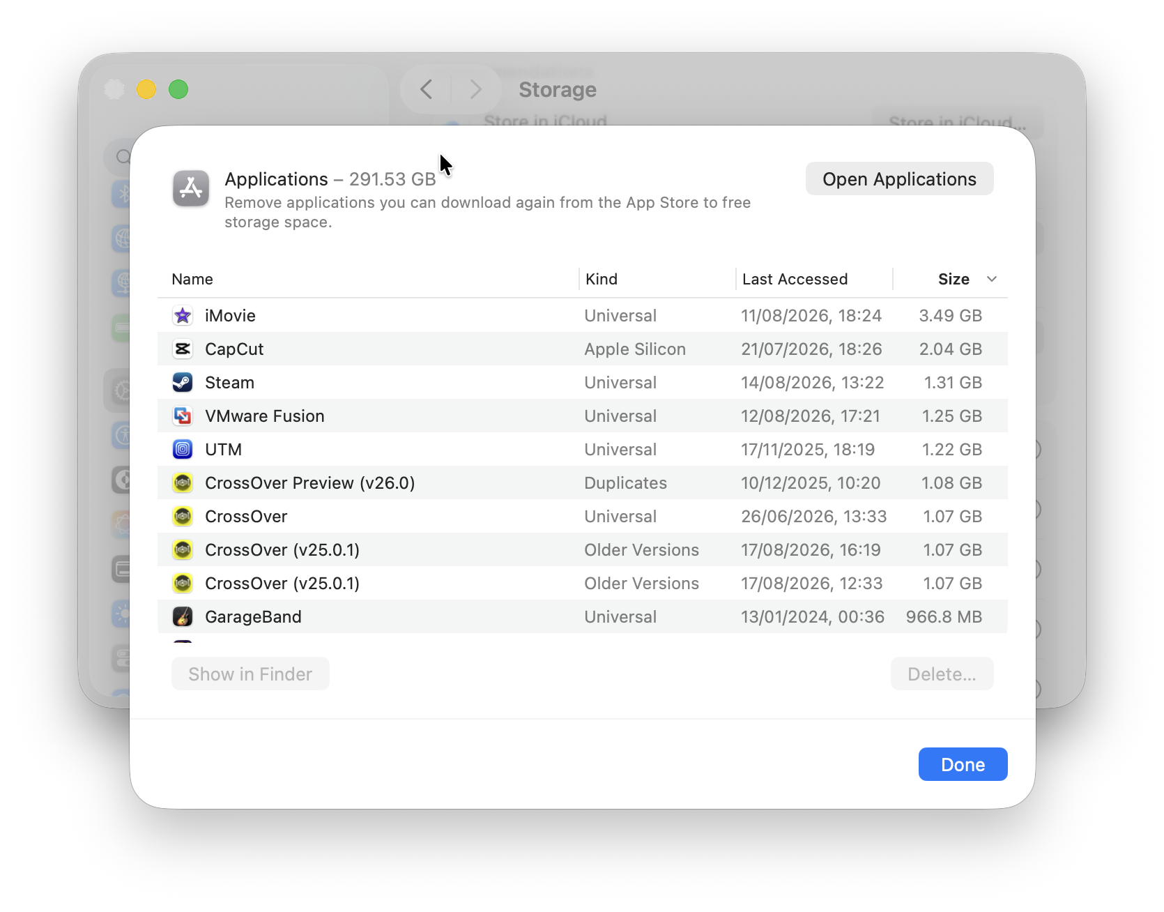 check applications installed on mac before upgrading macos