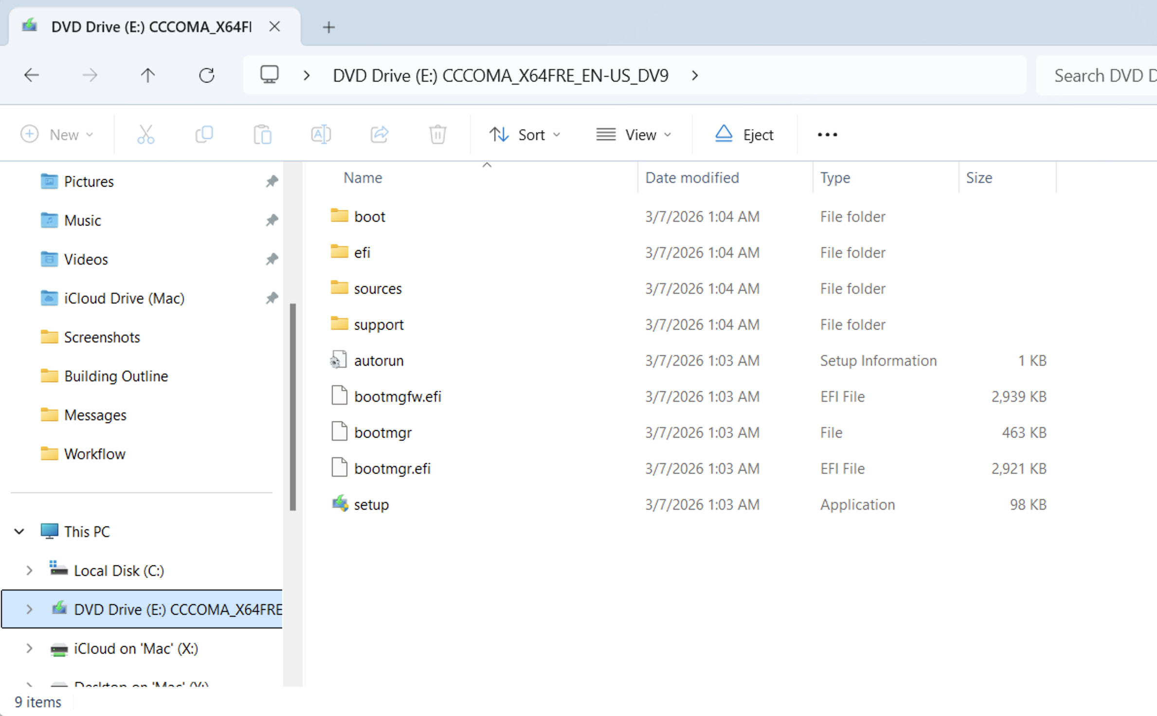 mount windows 11 in windows 10 boot camp mac