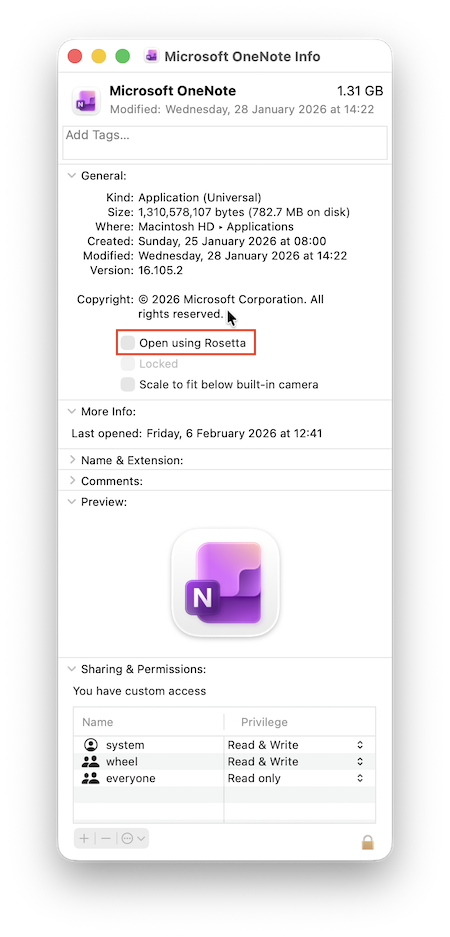 check whether app intel, universal or apple silicon on mac