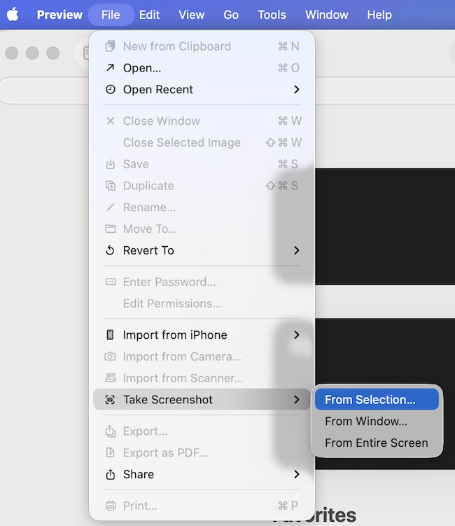 take screenshot preview on mac