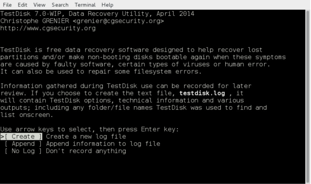 testdisk